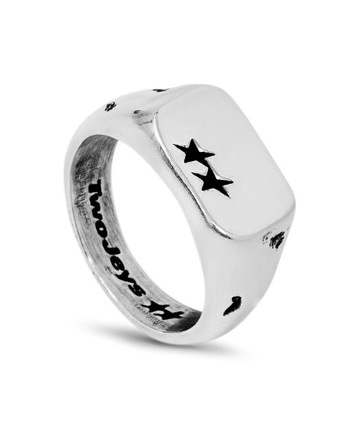 Twojeys Langwerpige Ring in het Metallic
