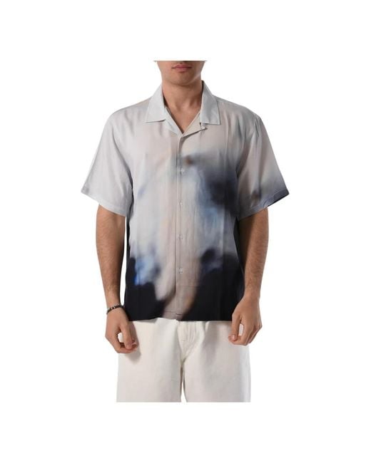 Camicia in rayon rilassata di Huf in Gray da Uomo