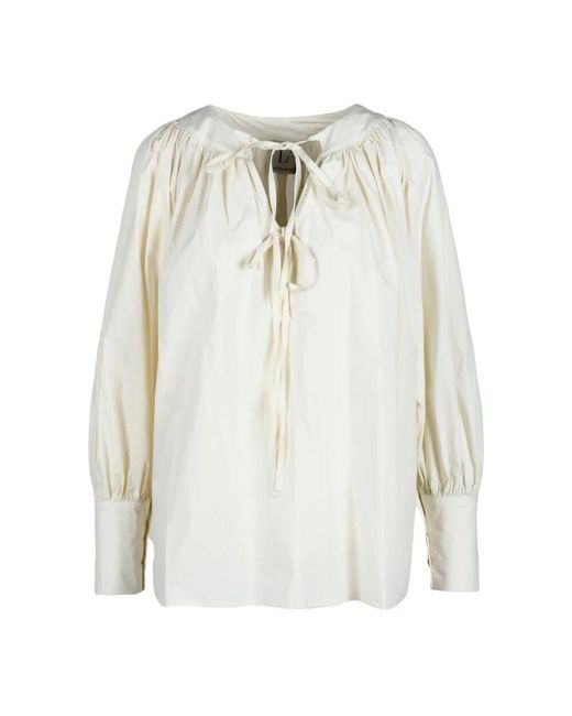 L'Autre Chose White Baumwollbluse