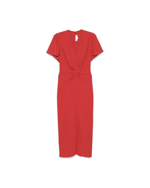 Victoria Beckham Women's Red Midi Dresses