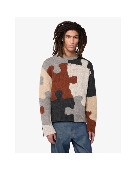 Moschino Multicolor Round-Neck Knitwear for men
