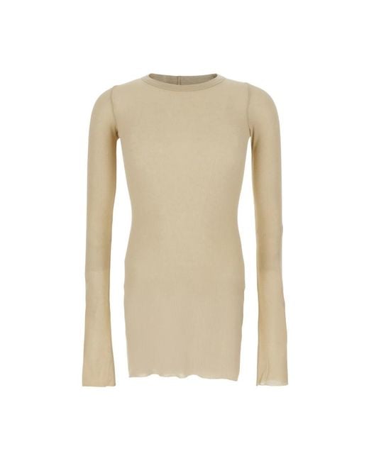 Rick Owens Natural Long Sleeve T-Shirts for men