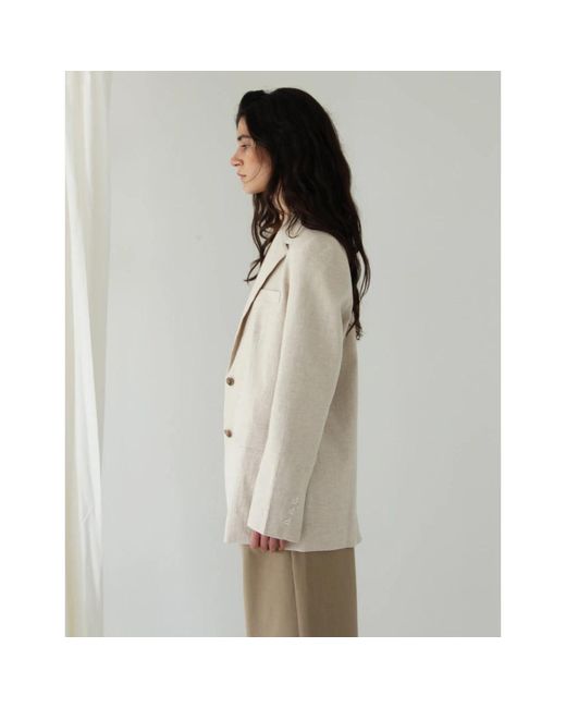 Designers Remix Brown Laurell Mix Blazer Leinen Sand Mix