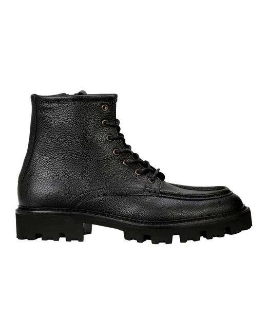 Boss Moderne lederstiefeletten mit maske und tablett details modell julyo_halb_gr in Black für Herren