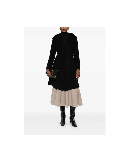 GLOX Black Belted Coats