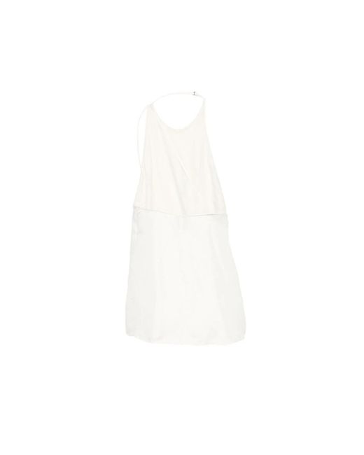 Alysi Halterneck Top in het White