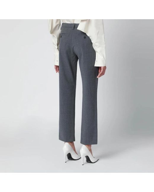 Thelatest Blue Straight Trousers
