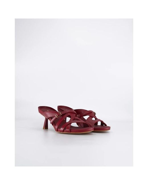 Bruno Premi Red Heeled Mules