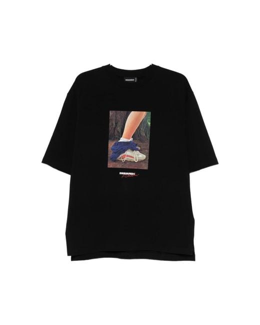 DSquared² T-Shirt in het Black voor heren