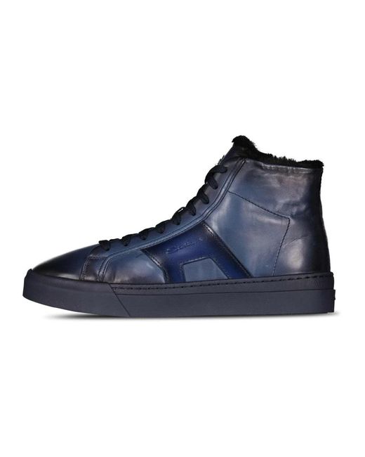 Santoni Blue Sneakers for men