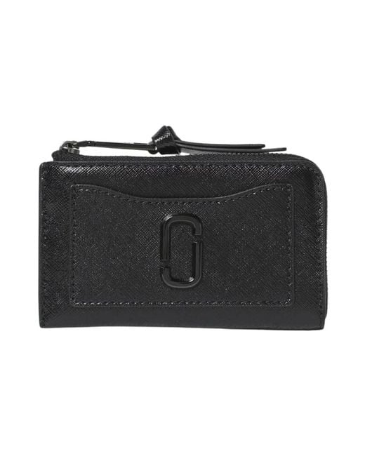 Marc Jacobs Compacte Kaarthouder Met Ritssluiting in het Black