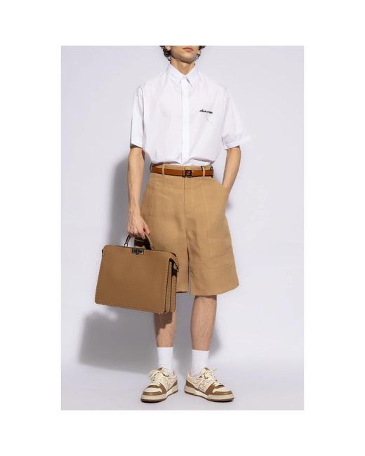Fendi Natural Casual Shorts for men