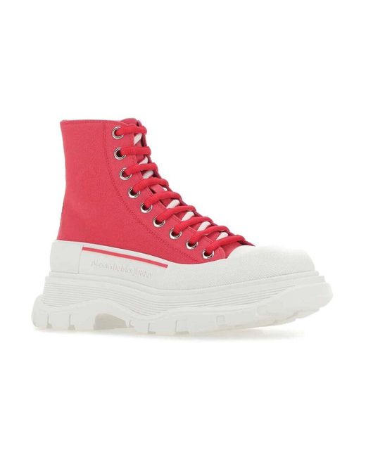 Alexander McQueen Red Stylische Sneakers für Frauen