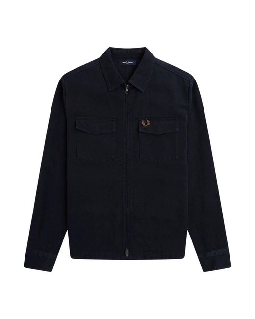 Fred Perry Blue Light Jackets for men