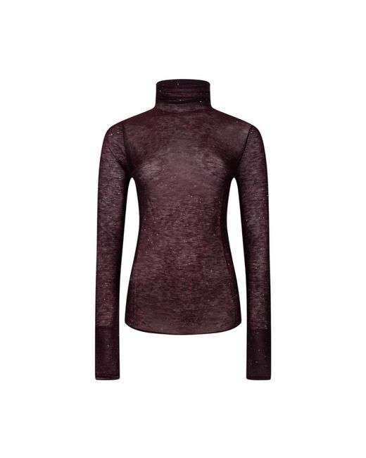 Pinko Purple Turtlenecks