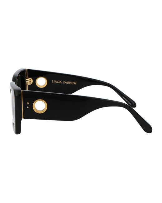 Linda Farrow Black Nieve sonnenbrille für stilvollen sonnenschutz