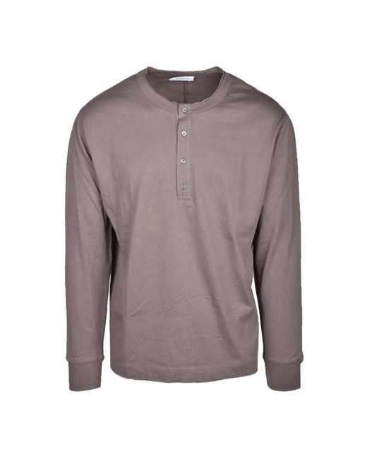 Paolo Pecora Brown Long Sleeve Tops for men