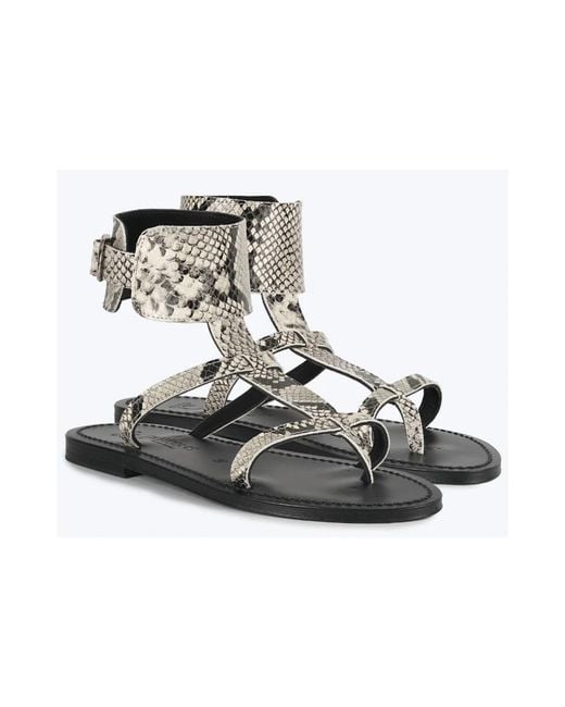 K. Jacques Brown Flat Sandals