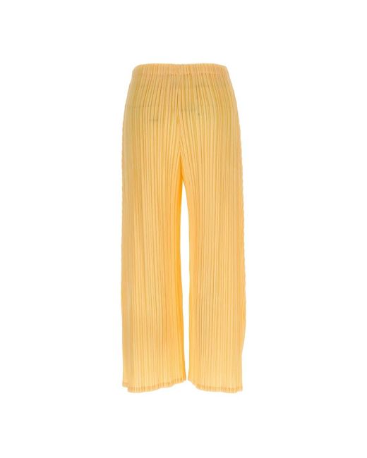 Issey Miyake Yellow Wide Trousers