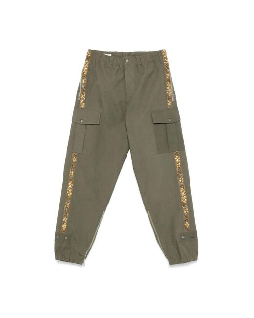 Dries Van Noten Green Straight Trousers for men