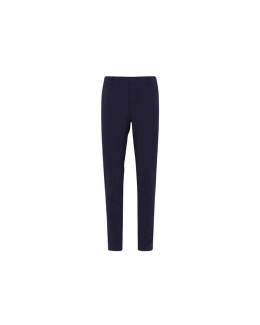 DUNO Blue Straight Trousers for men