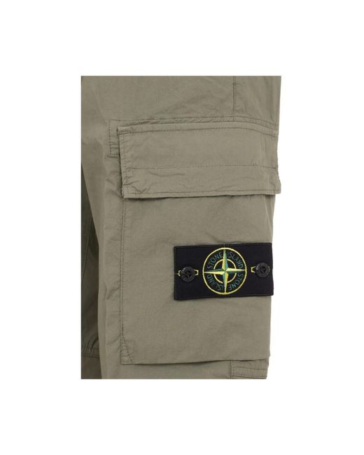 Stone Island Green Cotton Trousers for men
