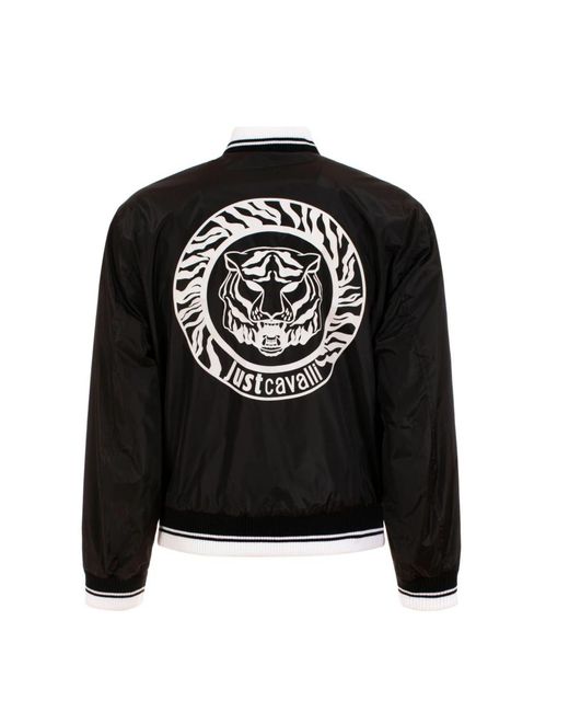 Just Cavalli Black Bomber Jackets for men