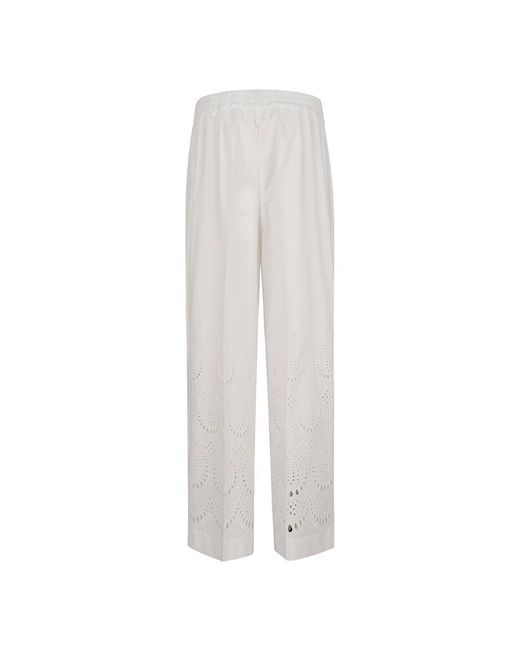 P.A.R.O.S.H. White Wide Trousers