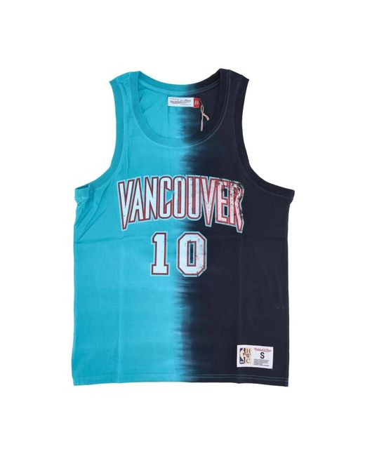 Mitchell & Ness Fitness ,Veelkleurig ,Katoen Nba Tie Dye Tank Bibby No. 10 in het Blue voor heren