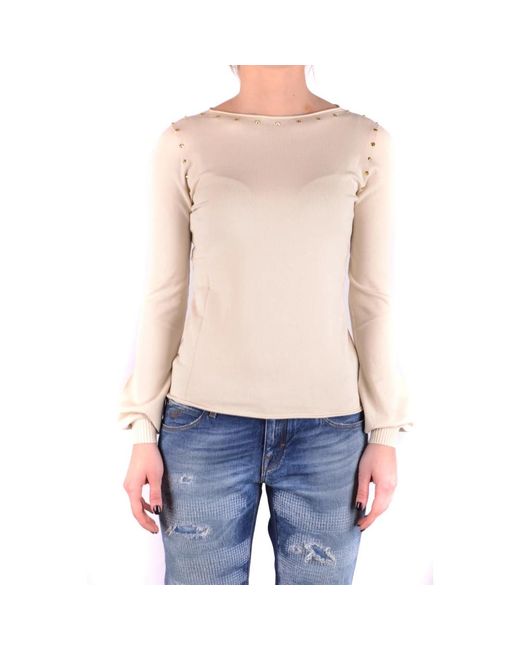 Round-Neck Knitwear Twinset de color Blue