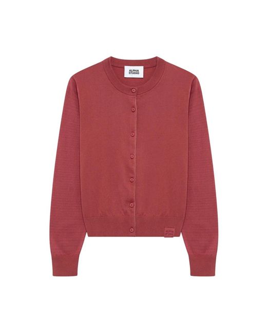 Cardigans Alpha Studio en coloris Red