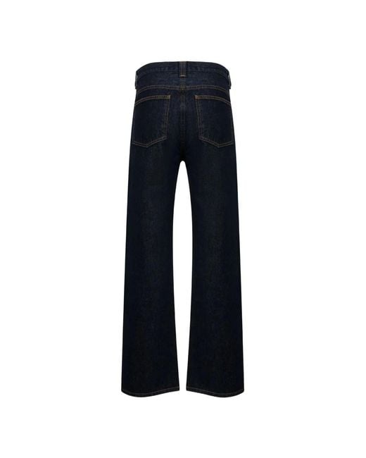 Khaite Hoge Taille Denim Jeans Met Knoopsluiting in het Blue