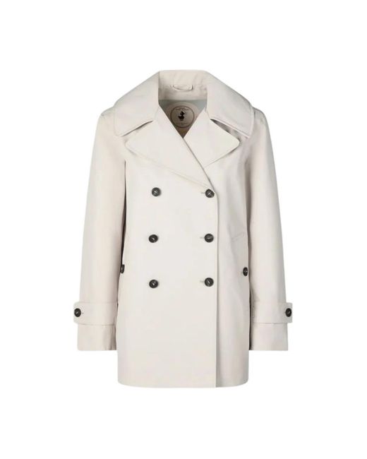 Save The Duck White Trench Coats