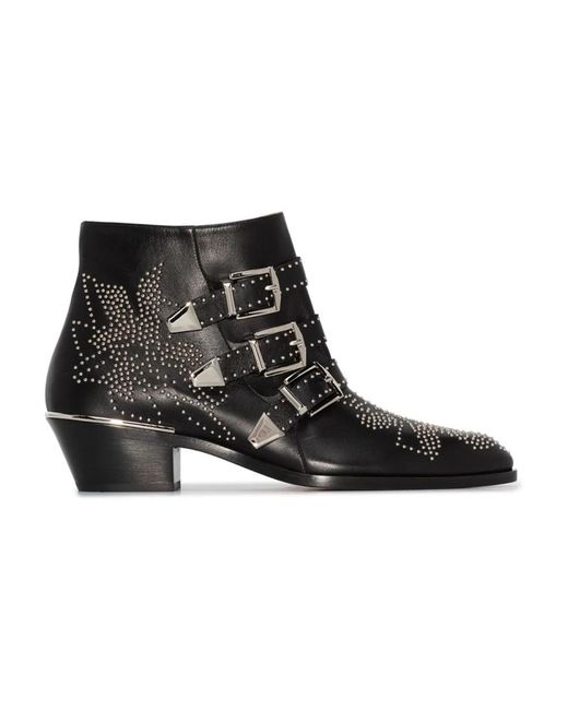 Chloé Black Cowboy & Biker Boots