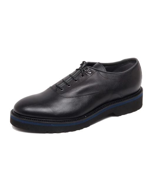 Alberto Guardiani Black Laced Shoes for men