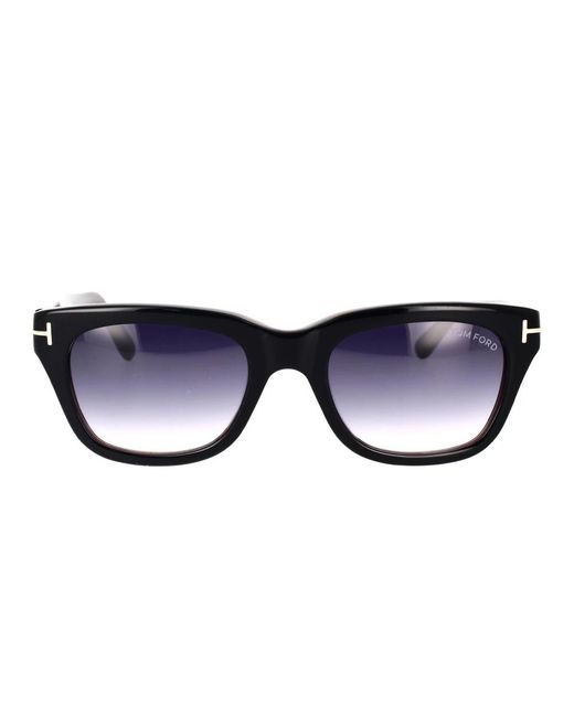 Tom Ford Blue Quadratische sonnenbrille graue verlaufsgläser