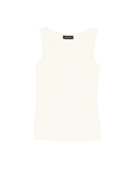 Fabiana Filippi White Sleeveless Tops