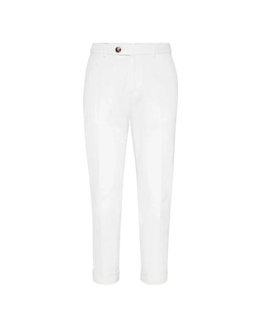 Brunello Cucinelli Pantalone in het White voor heren