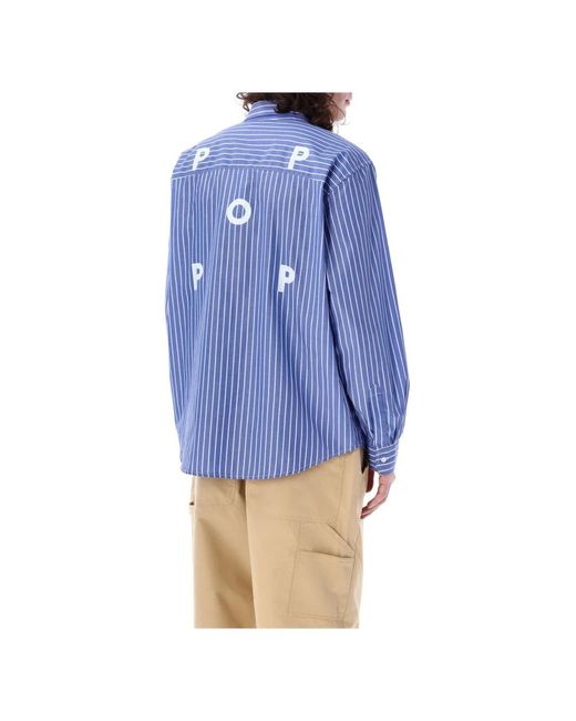 Pop Trading Co. Blue Casual Shirts for men