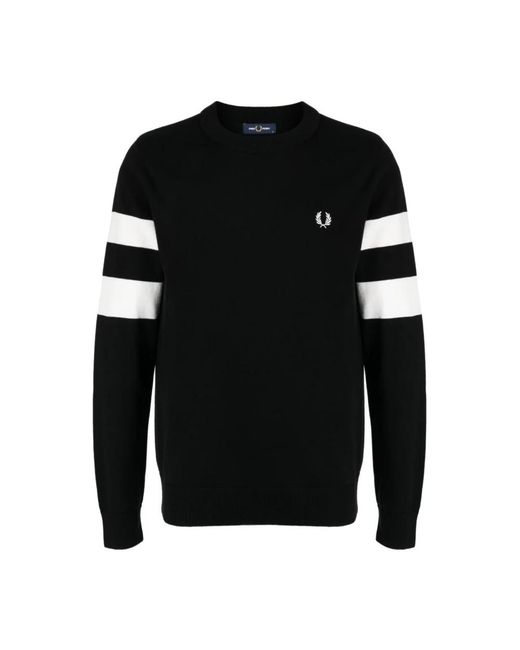 Fred Perry E Pullover mit Rundhalsausschnitt in Black für Herren