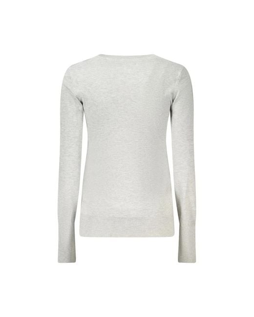 Guess Gray Round-Neck Knitwear
