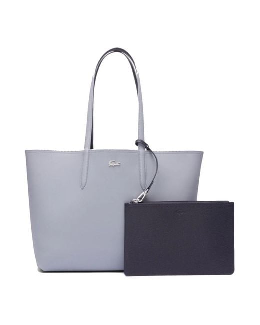 Lacoste Blue Krokodil Metall Schultertasche