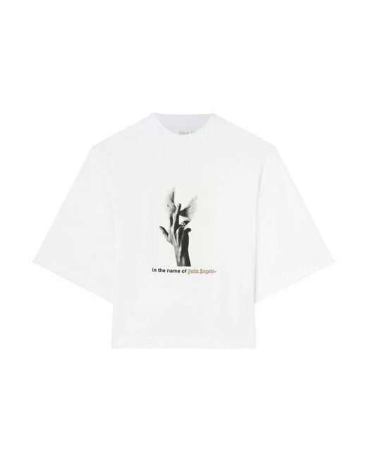Palm Angels White T-Shirts