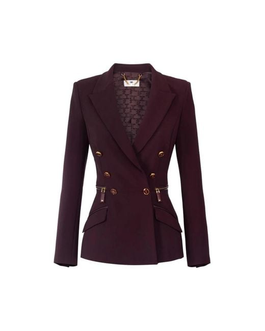 Elisabetta Franchi Purple Blazers