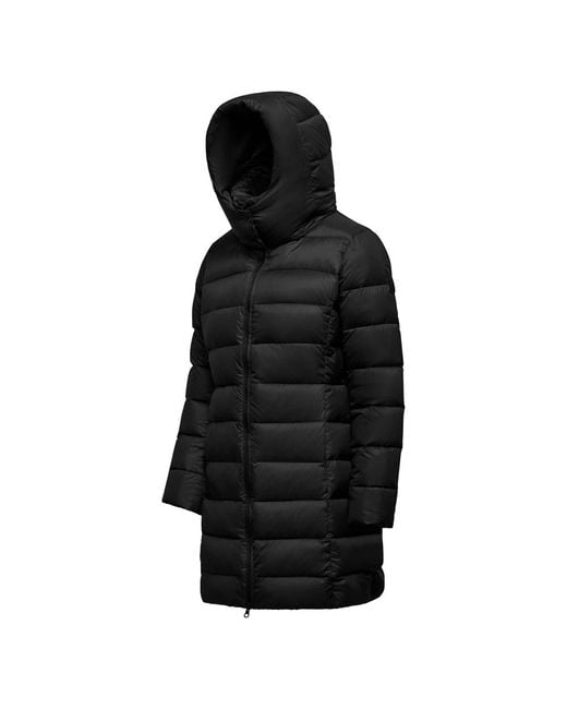 Bomboogie Long Stretch Nylon Down Jacket in het Black