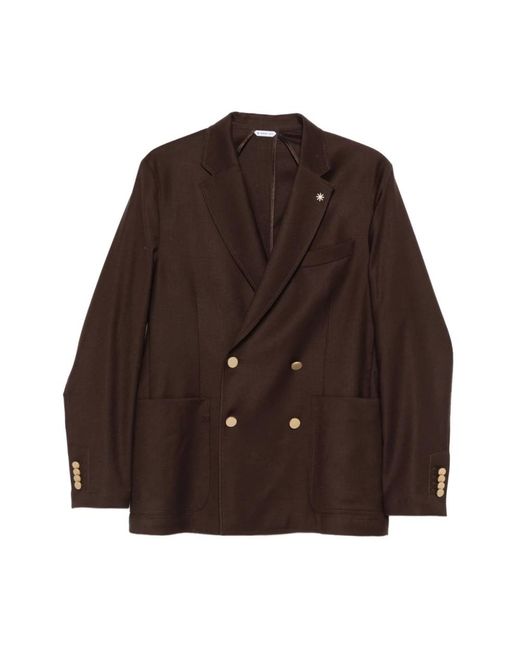 Manuel Ritz Jassen ,Bruin ,Double-Breasted Blazer in het Brown voor heren