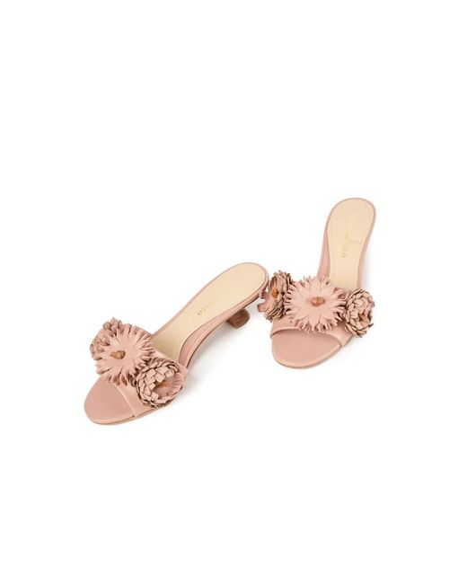 Paloma Barceló Pink Heeled Mules