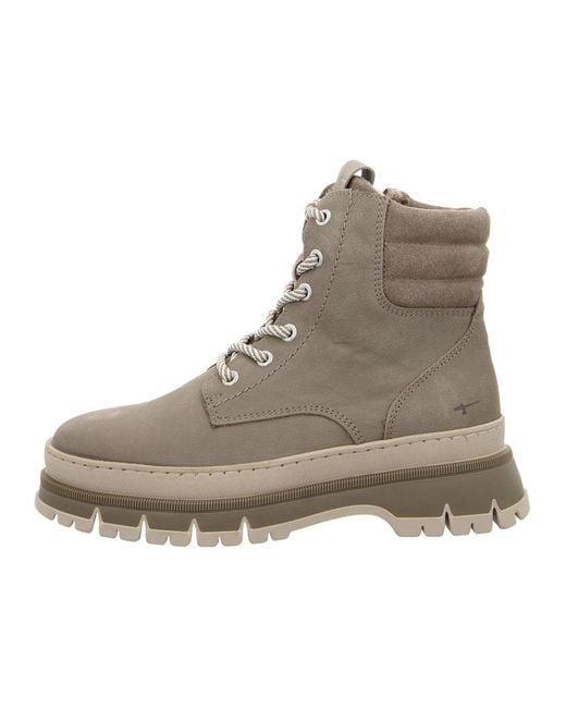 Tamaris Brown Lace Boot Flat