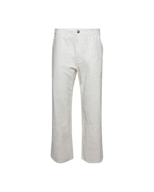 Palm Angels Gray Wide Trousers for men