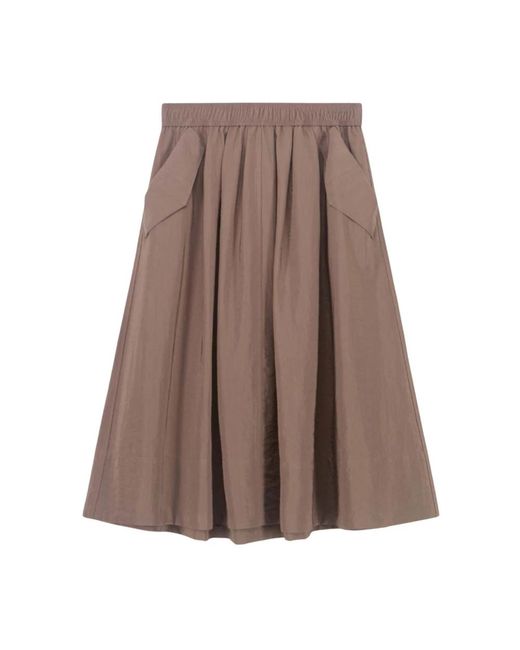 Midi Skirts 8pm de color Brown